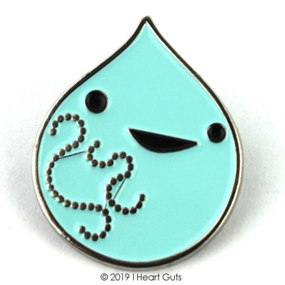 I Heart Guts Diabetes Awareness Brooch Science Medical Doctor Kawaii Gift - Picture 2 of 4